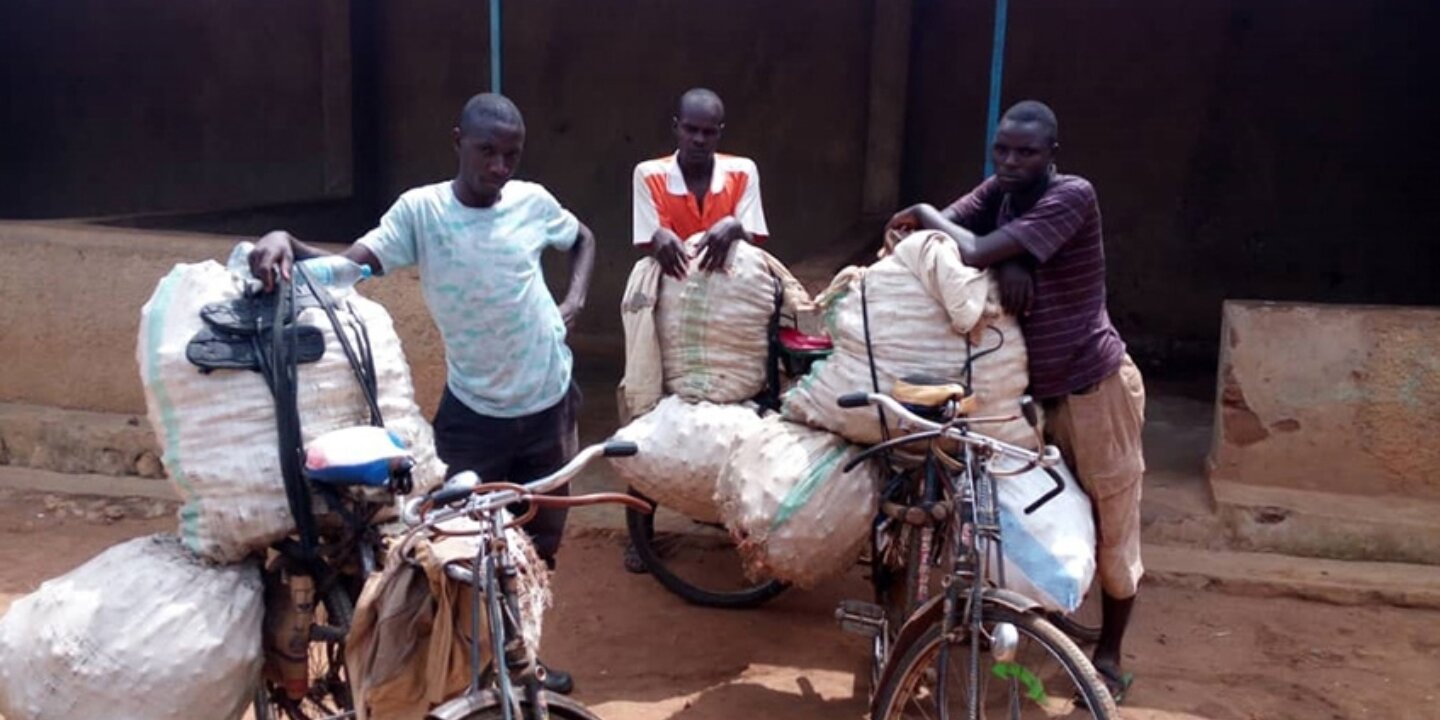 Photo three ugandans intercepted in rwanda last year after they illegally entered the country their merchandise 1