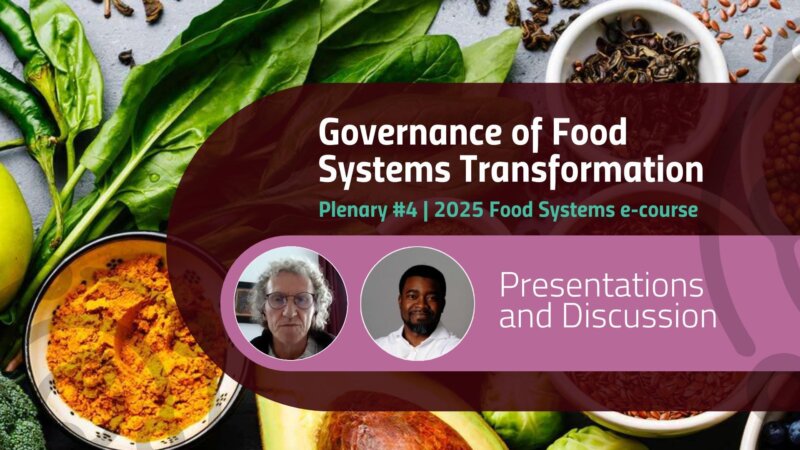 Governance of Food Systems Transformation: Presentations and Discussion (Video)